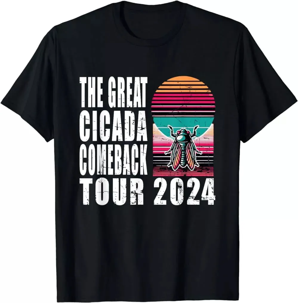 Great Cicada Comeback Tour 2024 - Retro Insect Unisex T-Shirt S-5XL