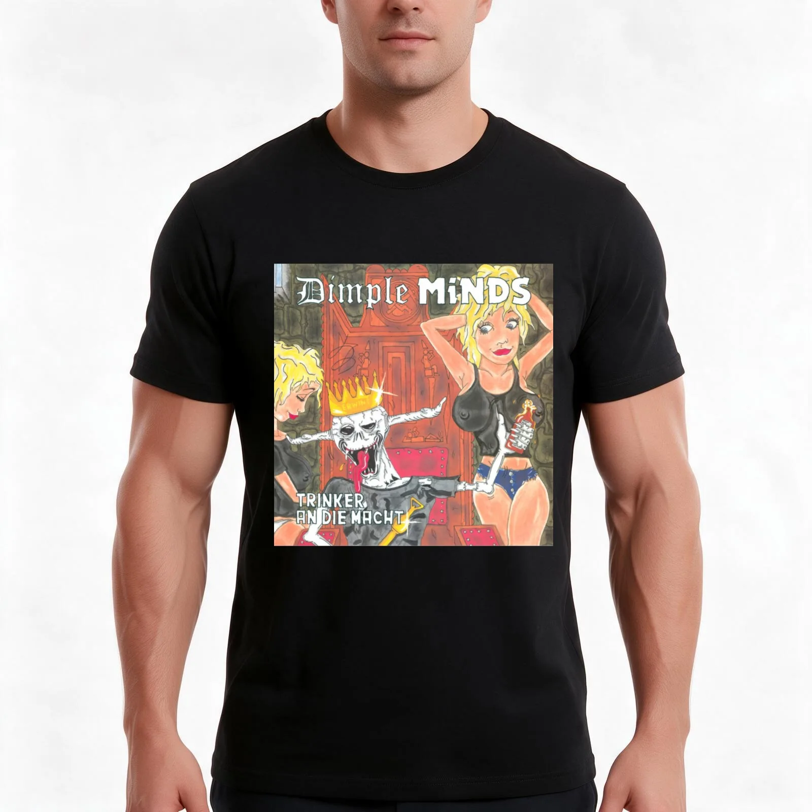 dimple minds T-Shirt Summer Casual Cotton Tee Oversized Streetwear Tops Vintage Graphic Print Loose Fit Short Sleeve
