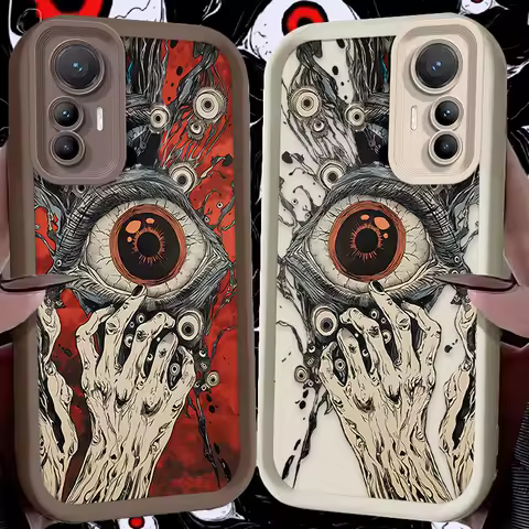 Terror Red Evil Eye Case For Xiaomi Poco X7 X6 X5 X3 NFC F7 F6 F5 F3 M7 M6 Pro 4G 5G Mi 12 11 Lite NE 5G 13T 12T 11T 14T Pro