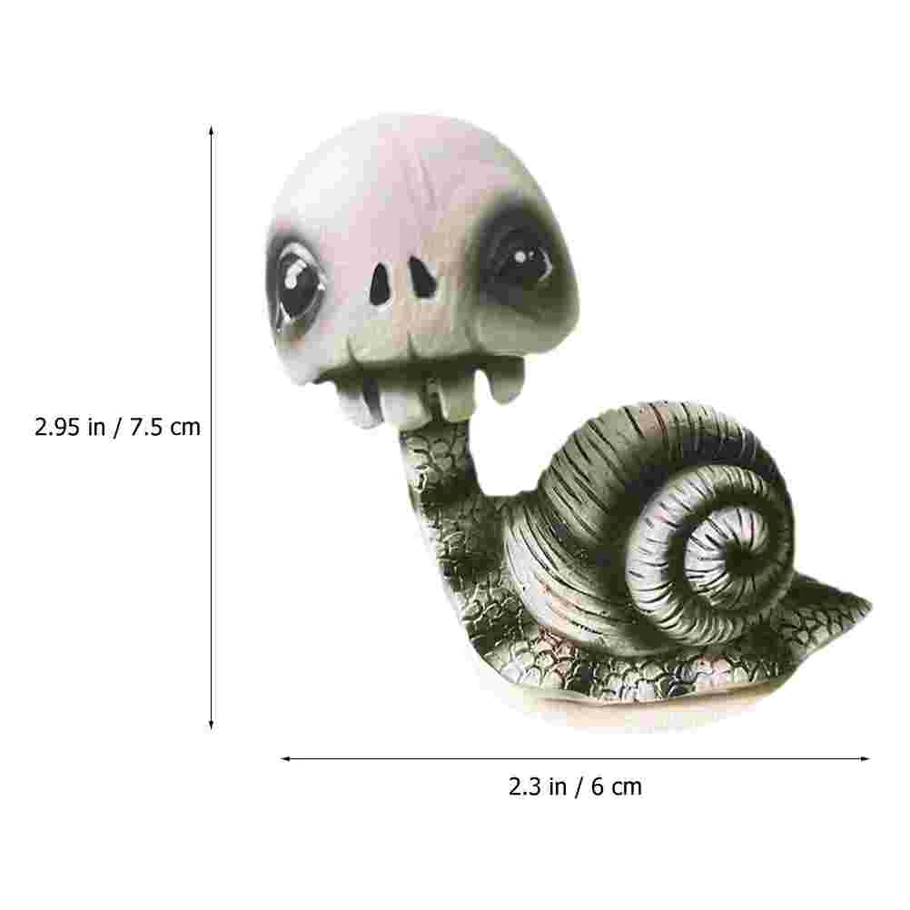 Shake Head Animal Statue Halloween Decoration Bobblehead Skull Snail Home Office Resin Crafts Cartoon Models Gothic