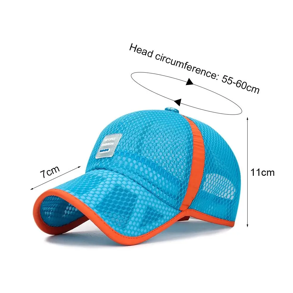 Breathable Fashion Children Boys Girls Full Mesh Hats Baseball Cap Sun Protection Caps Summer Sunscreen Hats