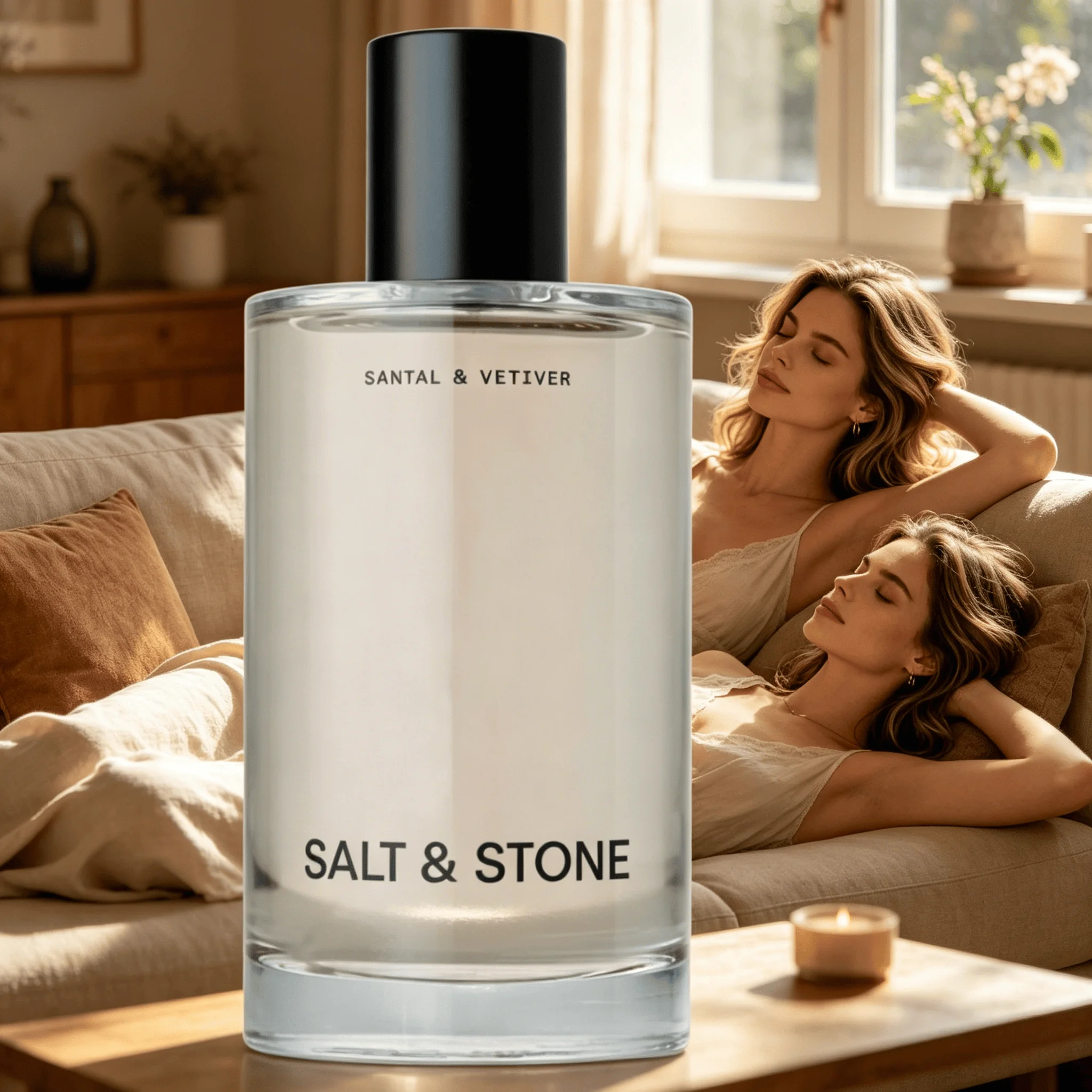 

Ароматический спрей для тела Salt And Stone, 3.4 унции, уютный аромат сандалового дерева и землистого ветивера, премиальный стойкий аромат