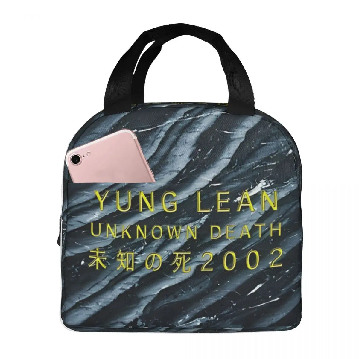 Yung Lean Unknown Death 2002 Insulated Lunch Bag Thermal Bag Reusable Album Tour Leakproof Tote Lunch Box Food Bag College