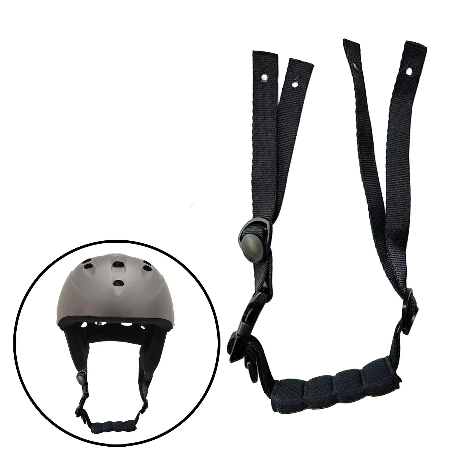 Replacement Hard Hat Chin Strap with Buckle Soft Nylon Chin Cup Adjustable Length Universal Fit for Motorcycle Bike Helmet Parts