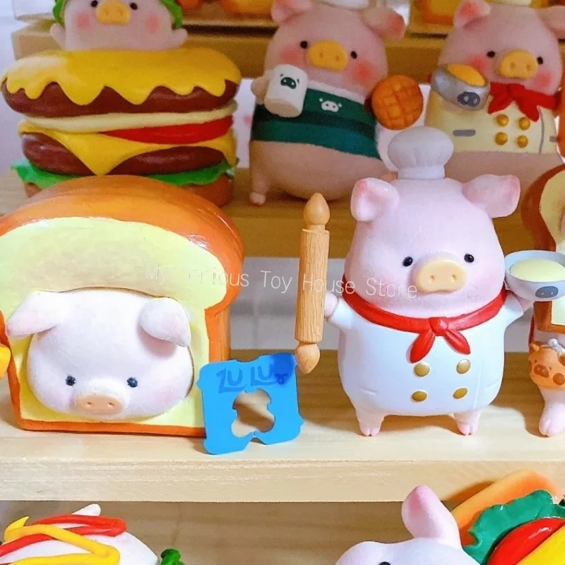 Genuine Lulu The Piggy Q Version Bread Baking Series Action Figure Collection Limited Edition Doll Cartoon Toy Christmas Gifts