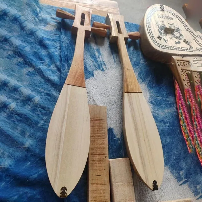 Handmade Niutuiqin Professional Wooden Ox Leg Qin Pickup Electric‑Connect Performance Niutuiqin Ethnic Bowed String Instrument