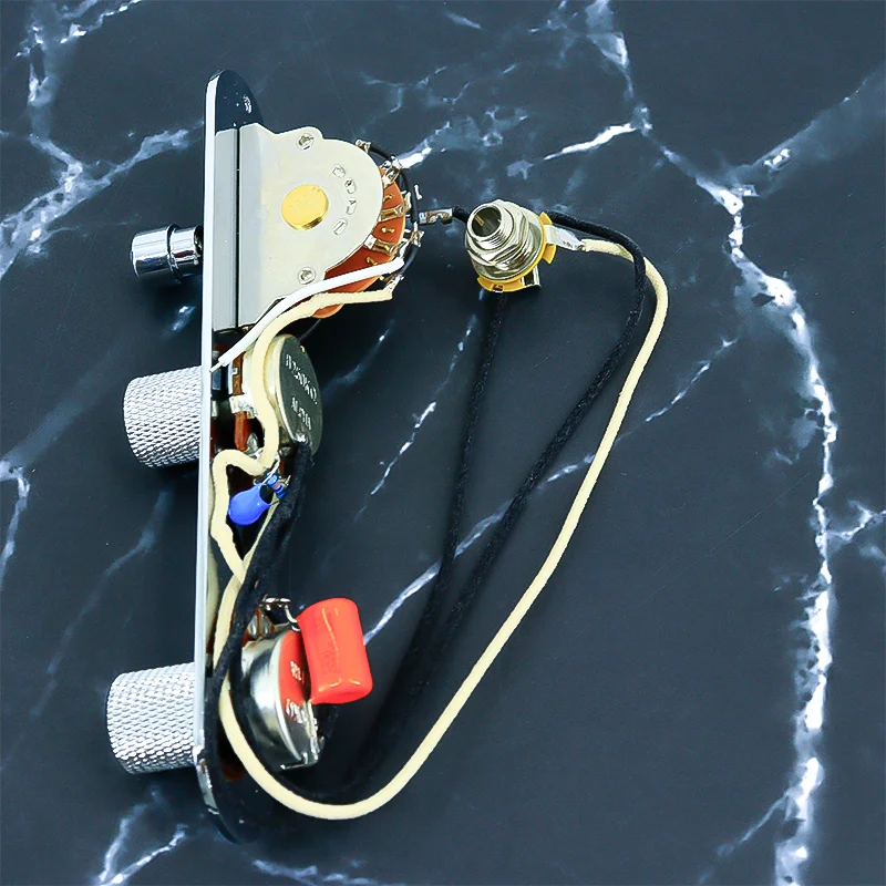 Electric Guitar 250K Alpha Prewired Control Plate Fully Loaded 3Way Switch No Soldering Drop-in Replacement for TL Guitar Parts