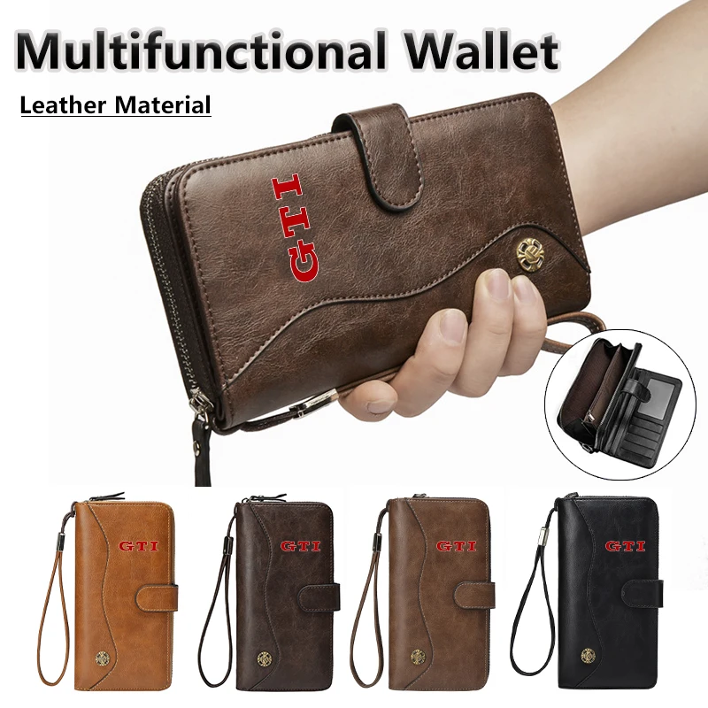 

Car PU Leather Vintage Snap Closure Clutch Bag Storage Pouch For VW Golf 4 6 7 GTI Tiguan Passat B5 B6 B7 CC Jetta MK5 MK6 Polo