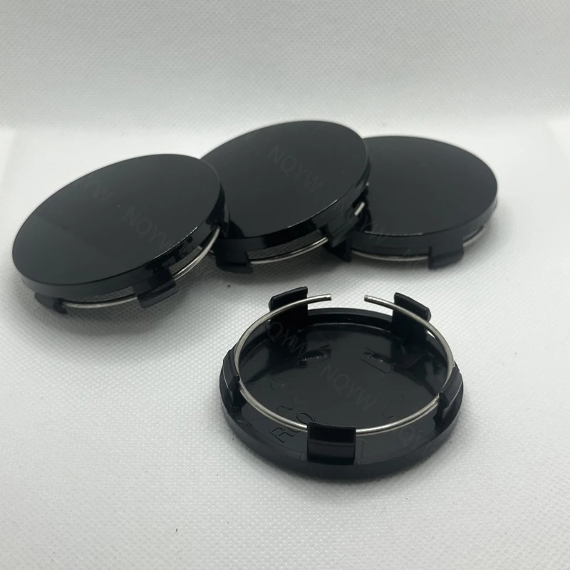 4Pcs/Set 60mm ABS Car Wheel Hub Center Cap Cover Black Silver Universal Vehicle Rims Dust- proof Cover Hubcaps Hub Center Cover