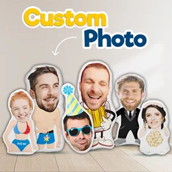 Personalized Photo DIY Figure Cushion Stuffed Couple Father Picture Pillow Toys Dolls Custom Boyfriend Lifesize Picture Cushion