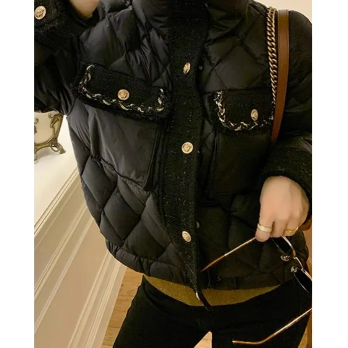 Faionable 경량 오르트 코튼 다운 Jaet 여성 겨울 신상품 Tagkita Commute Sle Long Sve 일반 길이