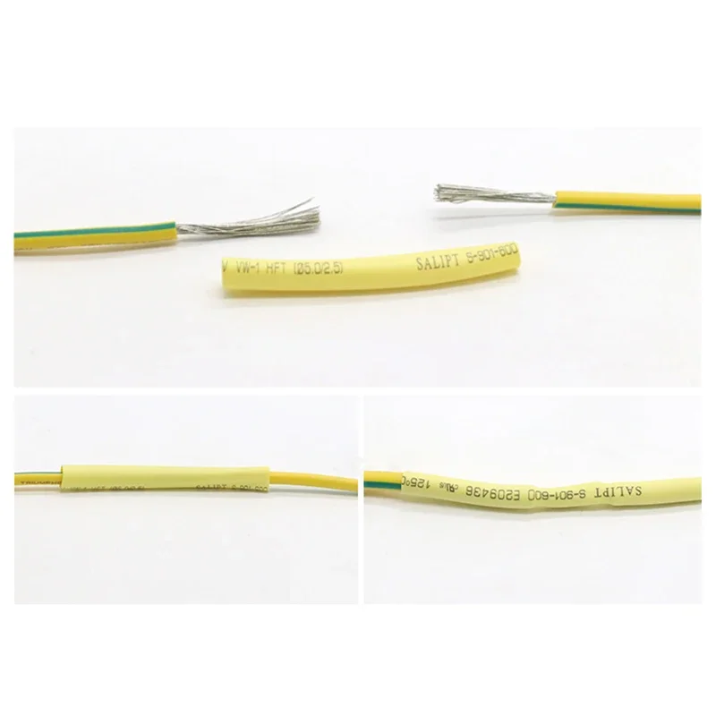 Yellow-Green Dia1-50mm Shrink Tube Winding LineHeat Shrink Ratio Polyolefin Insulated Cable Sleeve Double Shrinkage Rate 2: 1