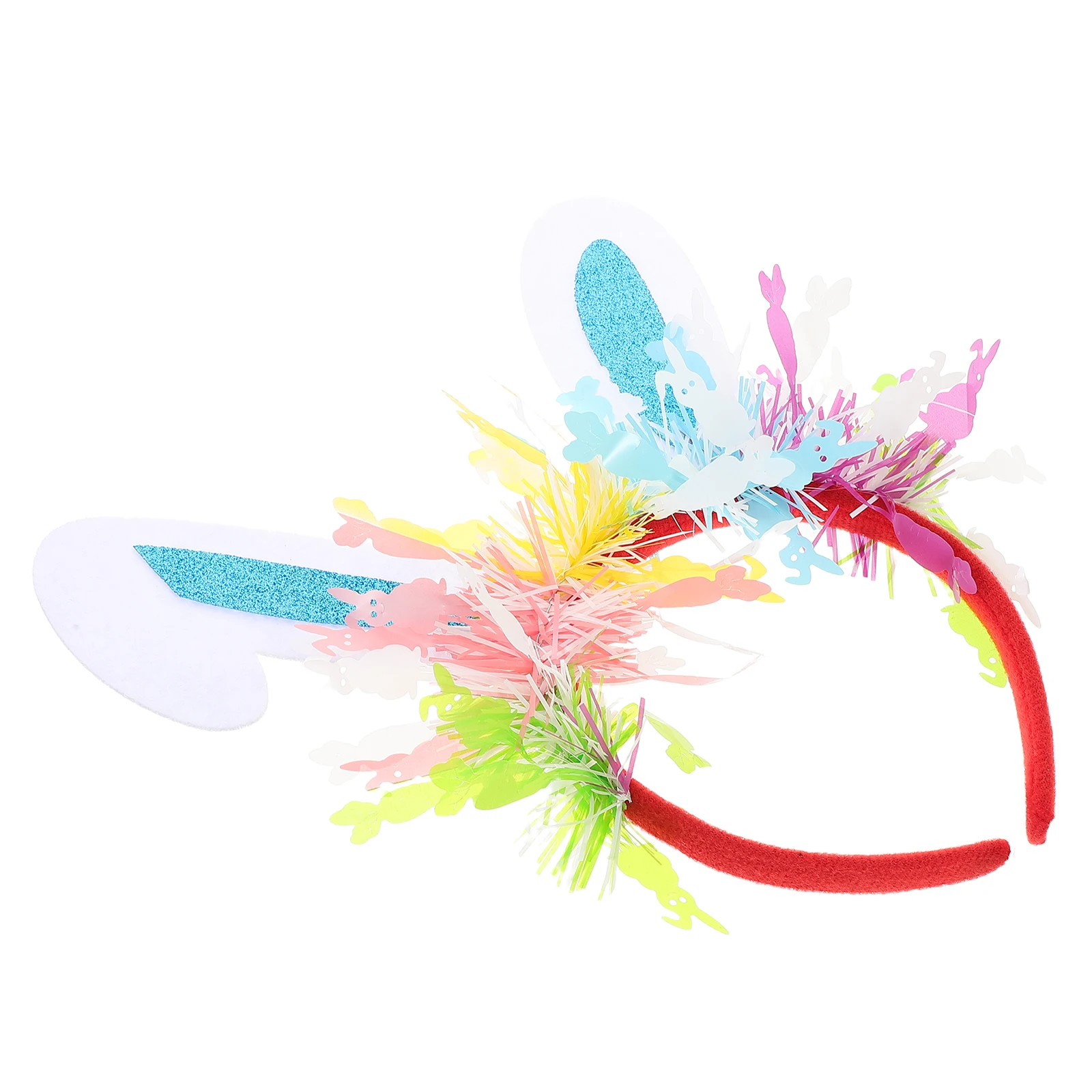 

Easter Bunny Ears Headband Colorful Striped Hoop Costume Party Supplies Reusable Hair Decor Lightweight Cartoon