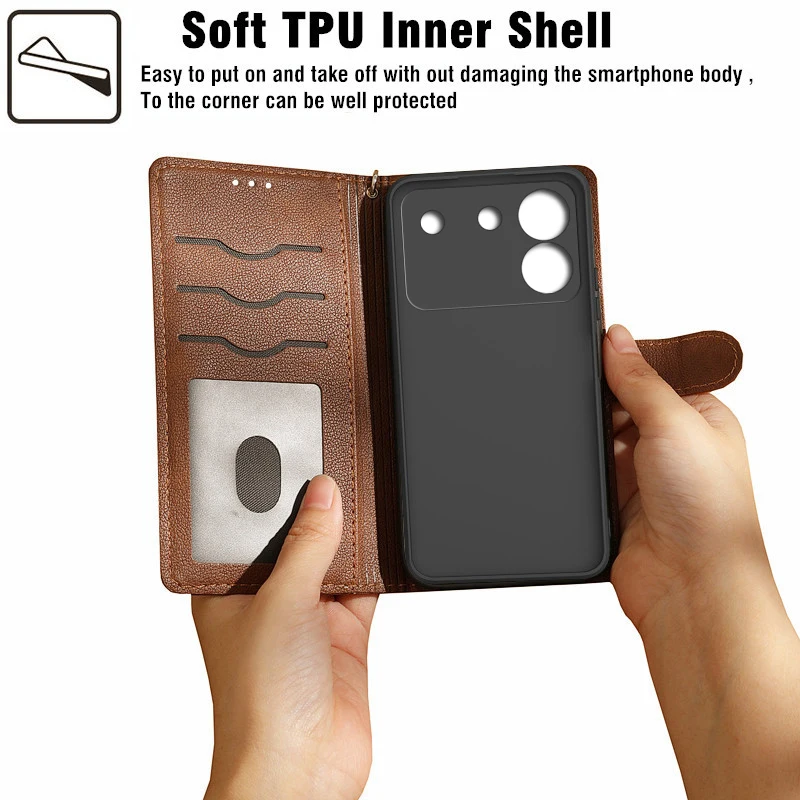 Etui z klapką na telefon ZTE Blade A54 Etui ZTE A54 Blade Global Version Cover Leather ZTEA54 BladeA54 A 54 Book Housing