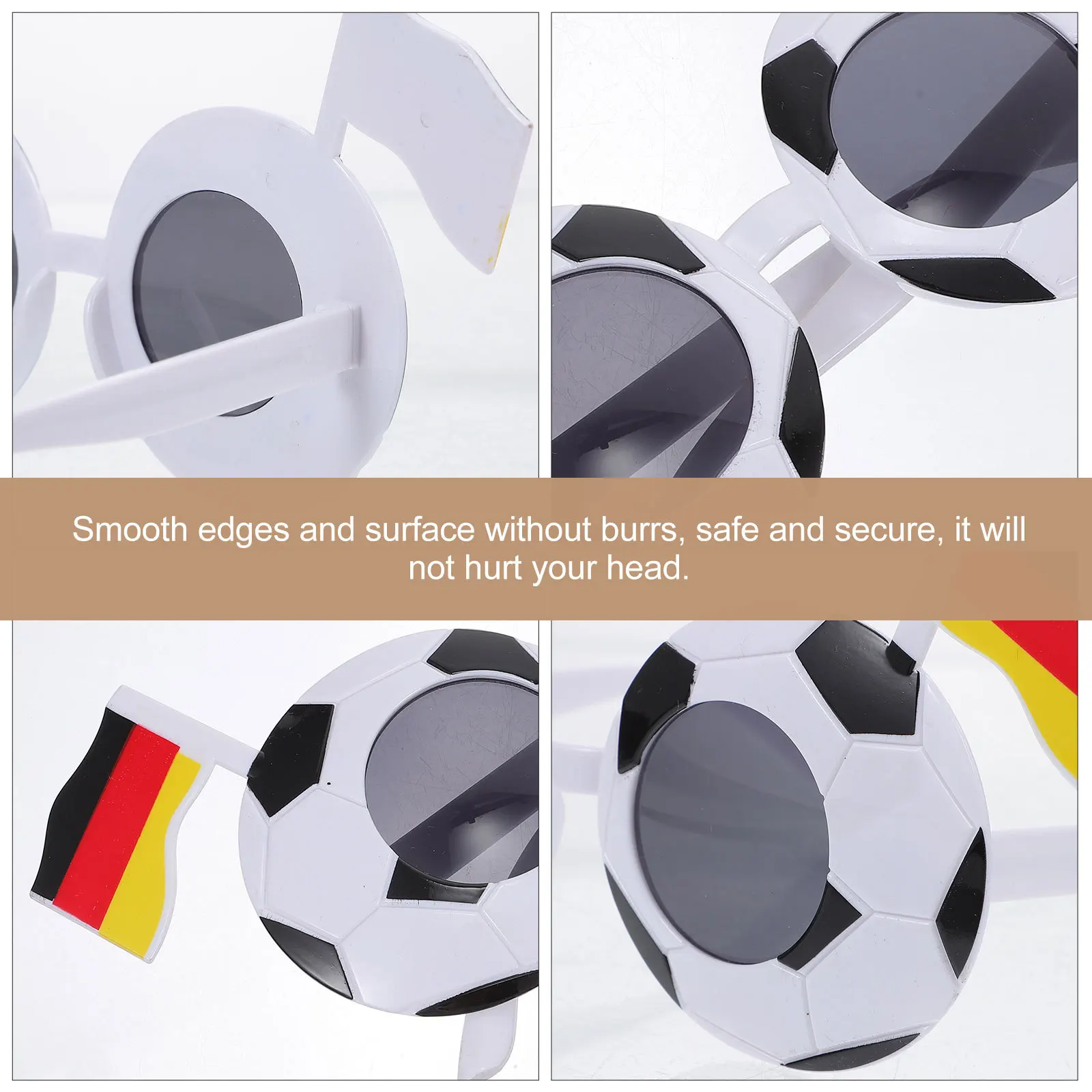 

Soccer Ball Sunglasses Decor Funny Flag Glasses Party Photo Prop Cheering Prop Novelty for Football Fans Festival Birthday