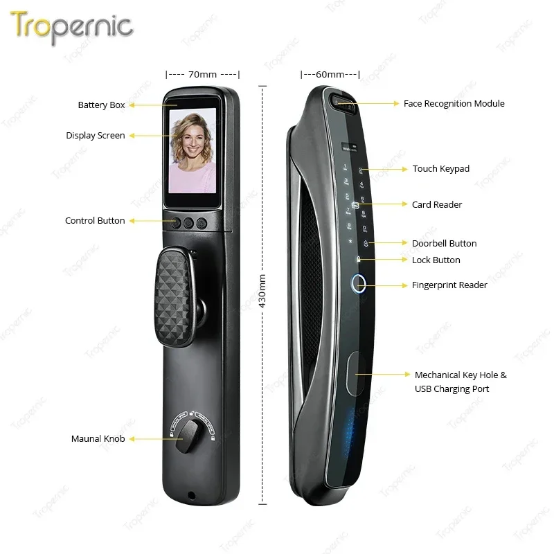 Wholesale Price Smart Lock For Interior Doors Door Lock Smart Outside New Materials Good Price Aluminum Door Smart Lock