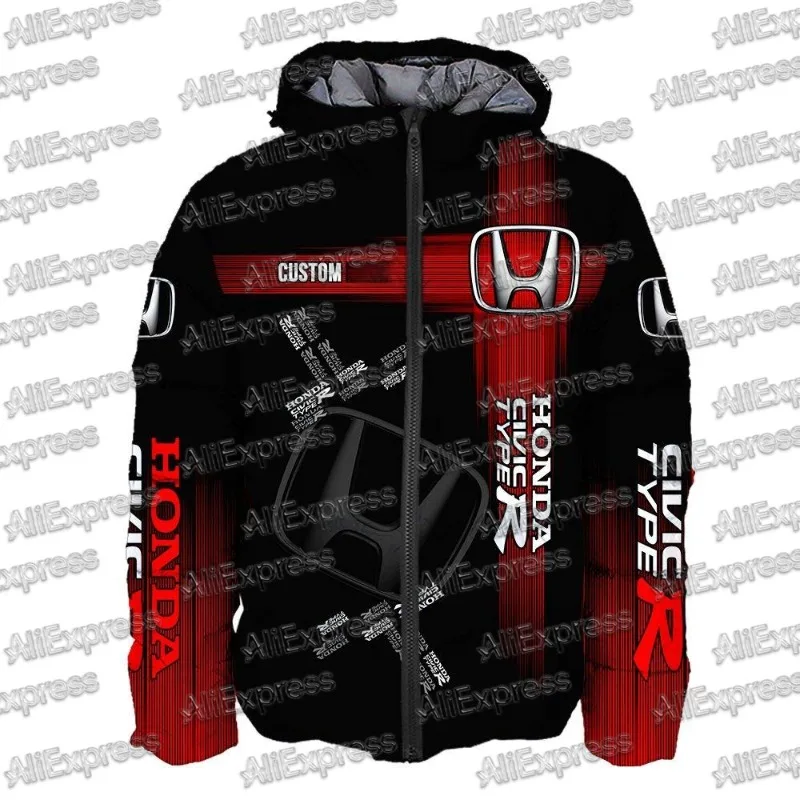 

2025 Honda Hoodie Motorcycle Jacket Men's Cardigan Jacket Thin Full Zipper 3D Printed Men's Logo Clothing Coats Sweatshirt