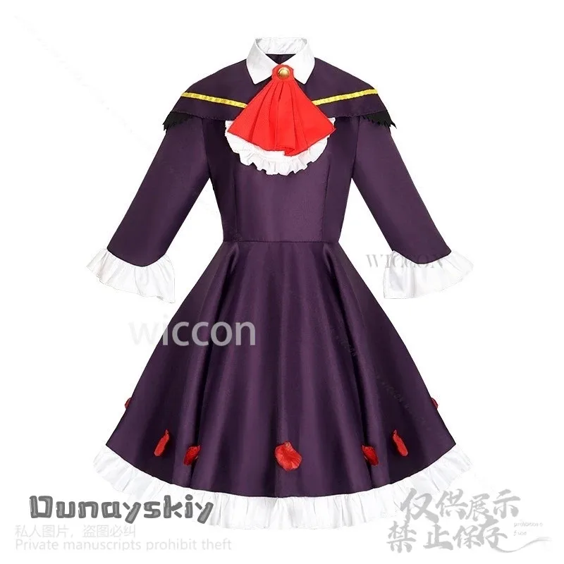 

asdh8@Akemi Homura Cosplay Puella Magi Madoka Magica New Anime Costume Walpurgisnacht: Rising Purple Velvet Gothic Lolita Custom