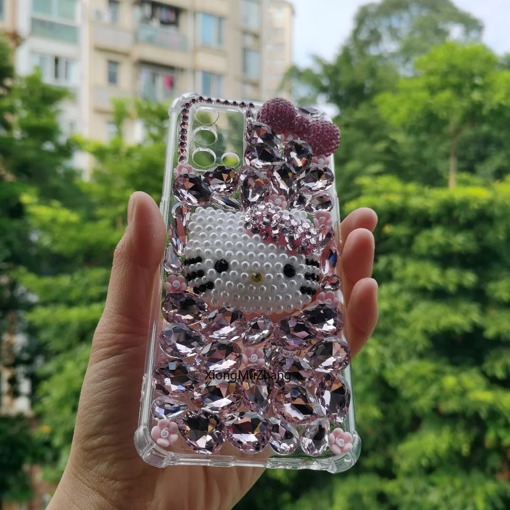 Hello Kitty Strass-Bowknot-Luxus-Glitzer-Hülle für OPPO A53 A52 A54 A58 A72 A74 A78 A98 A96 A95 A94 A92 A6 Pro A16 A17 A18 – Detail 5