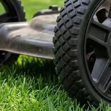 2PCS 8 inch Solid Rubber Wheels with Mounting Hardware for Push Mowers Generators Lawn Carts and Outdoor Tools