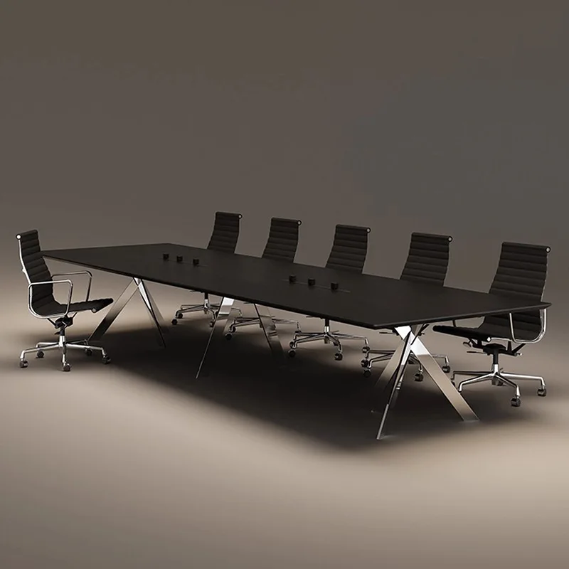 Mesa de conferencias Darth Vader, larga, moderna, sencilla, 16 personas, 20 personas, escritorio de reuniones, sala de reuniones, mesa y silla de negociación