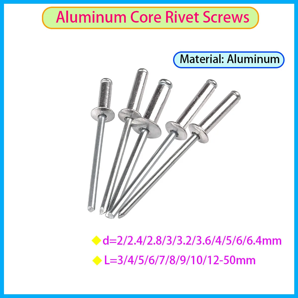 

Aluminum Dome Head Round Blind Rivet with Broken Core