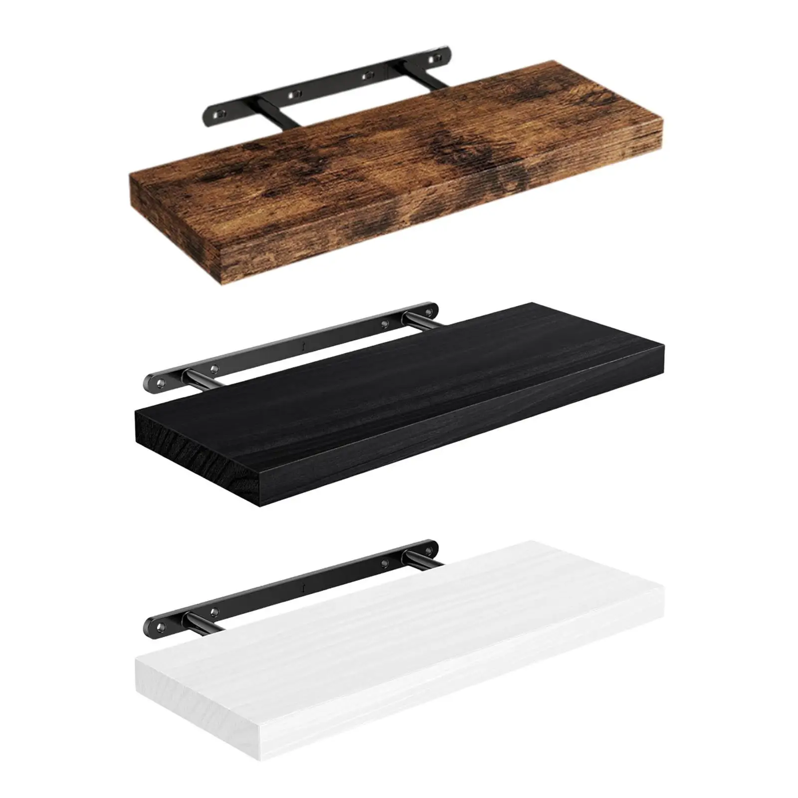 Prateleira flutuante para parede decorativa, resistente, multiuso com suporte invisível para sala de estar, berçário, cozinha, banheiro, livros