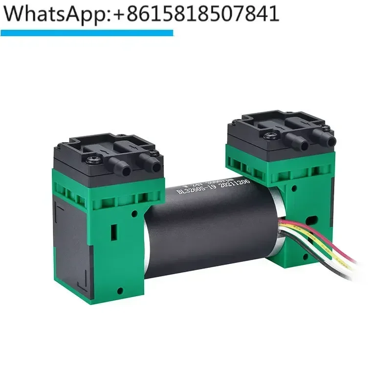 Micro vacuum double head 12V brushless small air pump, compressor air pump, 24V diaphragm negative pressure pump