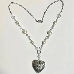 Heart Locket pendant Necklace Phase box