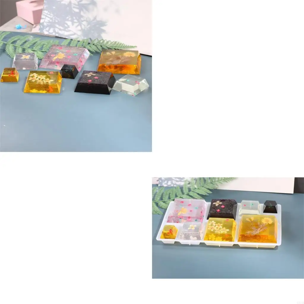 

Nonstick Trapezoid Silicone Molds Multiple Sizes For DIY Jewelry Making