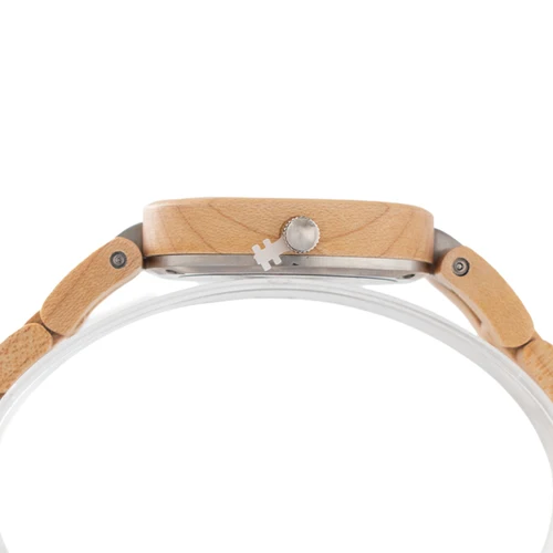 Imagen 2 del producto Dentily Relojes de madera natural para mujer Reloj de madera de cuarzo hecho a mano Reloj de pulsera deportivo único para mujer