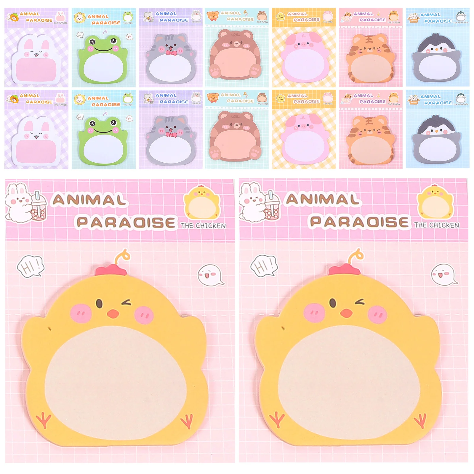 

Cute Memo Pads Cartoon Nail Sticker Students Page Markers Notes Self-adhesive Paper Fun Office