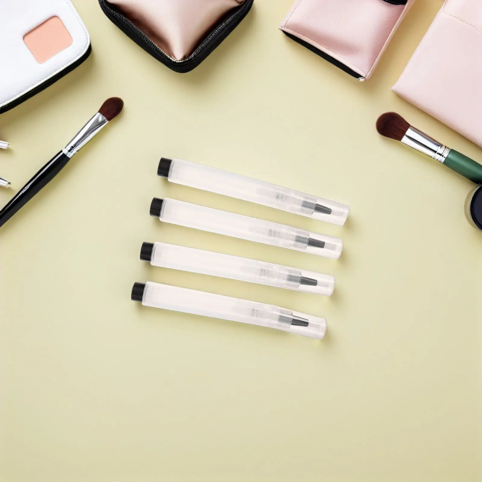 kit-com-4-frascos-airless-transparentes-de-7ml-a-prova-de-vazamento-tamanho-viagem-para-base-serum-essencia-e-locao-reutilizaveis