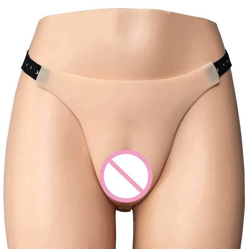 Men Sexy Silicone Fake Vagina Panties Men Cross-dressing Panty Hiding Gaff Panty Underwear Fake Pussy Shaping Briefs