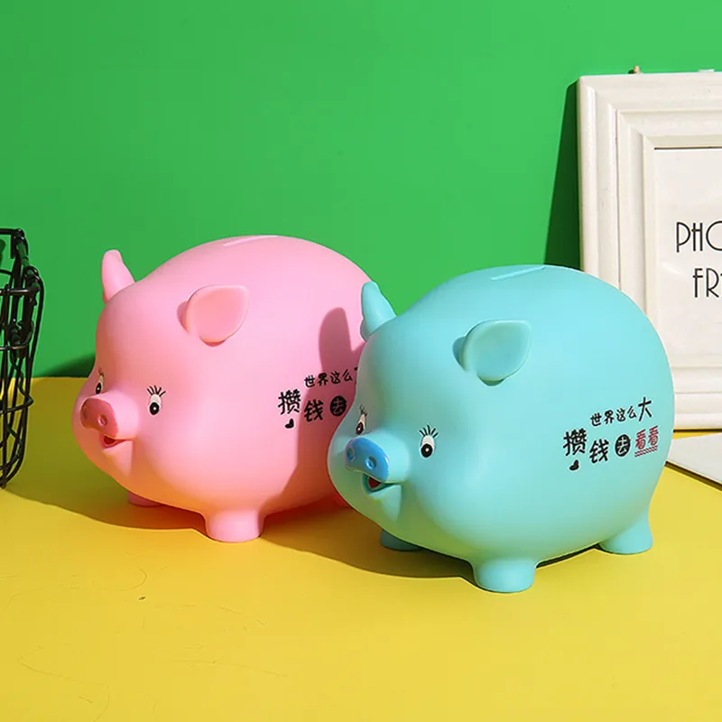 Cute pig piggy bank Large capacity children's anti-fall piggy bank Boy girl cartoon cute piggy bank desktop decoration coin bank