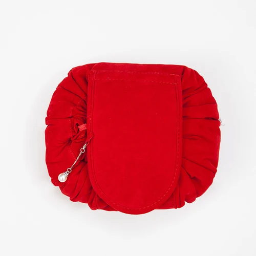 Imagen 2 del producto Bolsa de cosméticos con cordón para mujer, bolsa de almacenamiento de viaje para maquillaje, organizador, bolsa de maquillaje para mujer, estuche de belleza portátil impermeable para artículos de tocador