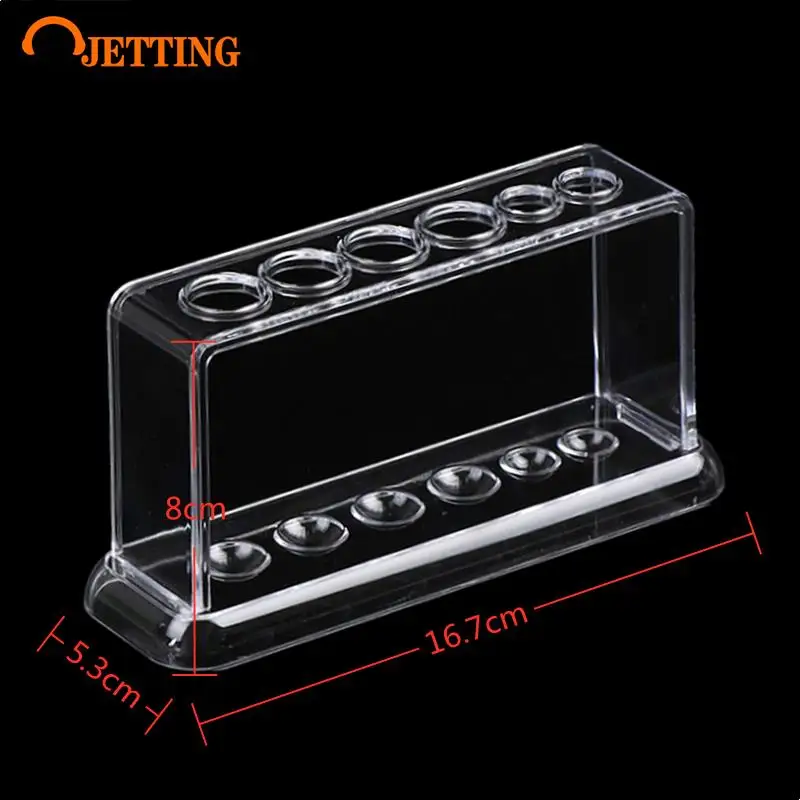 1PC Plastic Clear Test Tube Rack 6 Holes Stand Lab Test Tube Stand Shelf School Supply Laboratory Equipment