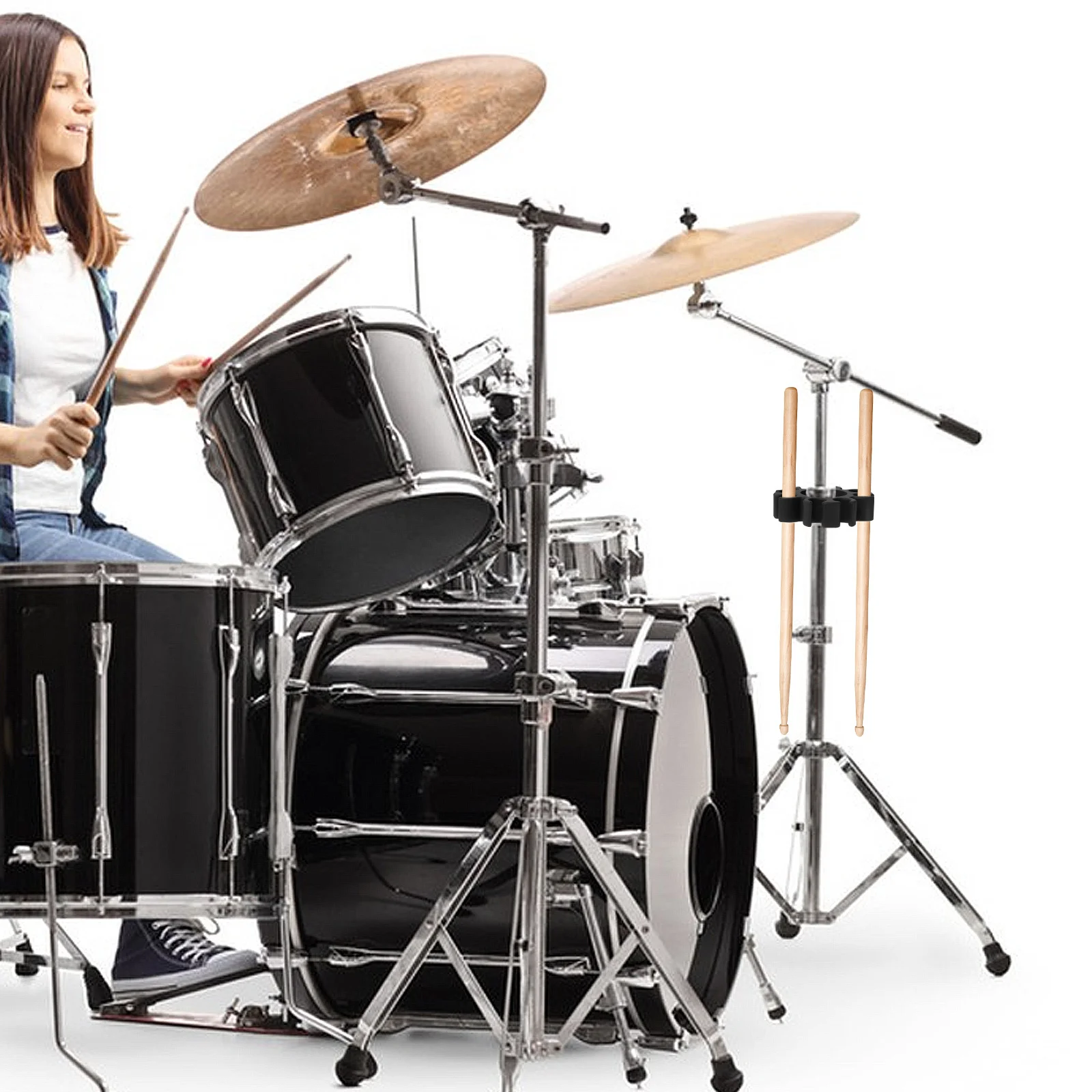 

Silicone Drum Stick Holder Clip Strong Non-Slip Drumstick Holder for Drum Kit Accessories Portable Drumsticks Storage Bracket