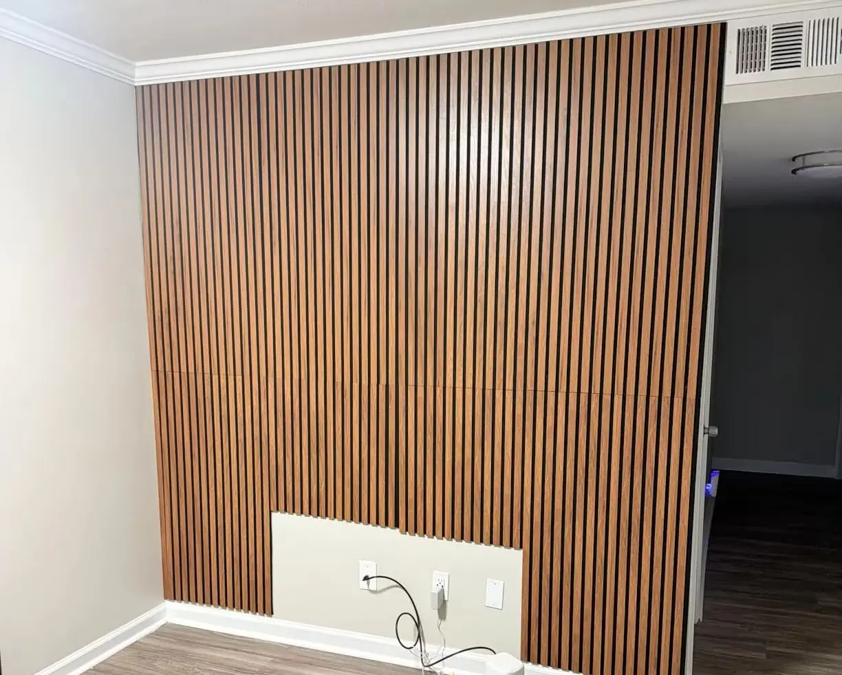 Acoustic Fluted Wood Wall Panels Decorative Sound-absorbing Panels 60*120cm Soundproof Wooden Felt Cork Tiles Boards Home Decor