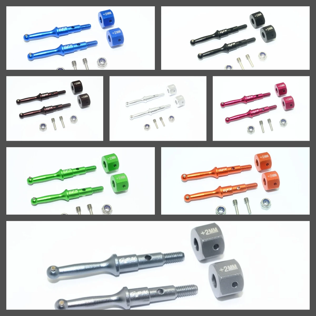 

GPMTAMIYA 1/8 T3-01 Dancing Rider For Aluminum Rear Wheel Shaft W. Hex Adapter
