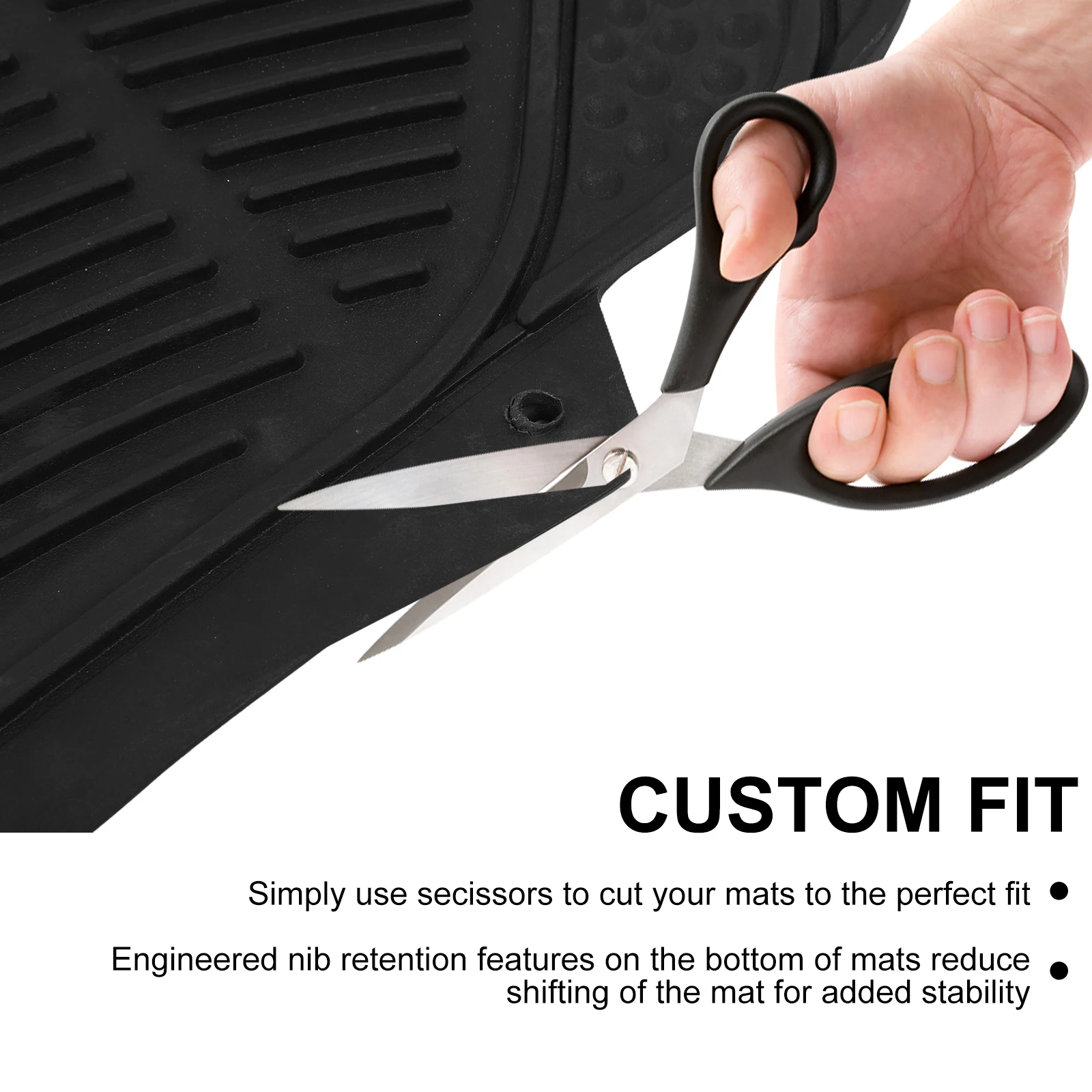 

Комплект из 3 глубоких водонепроницаемых всепогодных резиновых ковриков для автомобиля, сверхпрочные резиновые коврики для грузовиков, фургонов, внедорожников