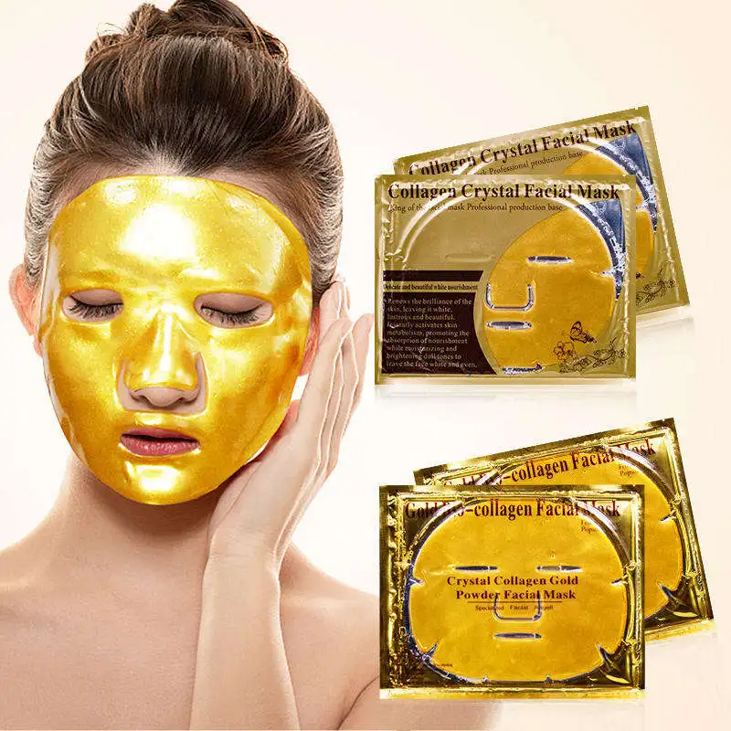 24K Gold Collagen Crystal Firming Moisturizing Mask Deep Skin Care Vegetarian Beauty Crystal Mask