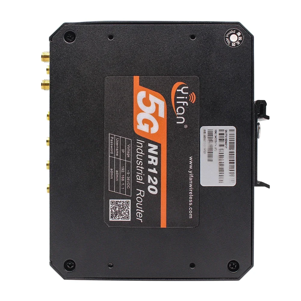 Yifan NR120-R Industrial 5G RedCap IoT Router Dual-SIM Failover Modem يدعم GRE، IPSEC X35 Chipset