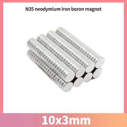 10~200pcs Permanent NdFeB Super Strong Powerful Magnets 10x3 mm N35 Round Magnets 10x3mm Neodymium Magnet Dia 10*3 mm Circular10