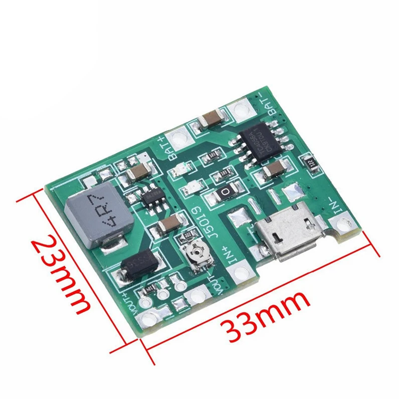 2A DC 3.7V to 9V Boost Converter Step-Up Power Supply Module Adjustable Voltage Regulators Lithium Li-ion 18650 Battery Charger