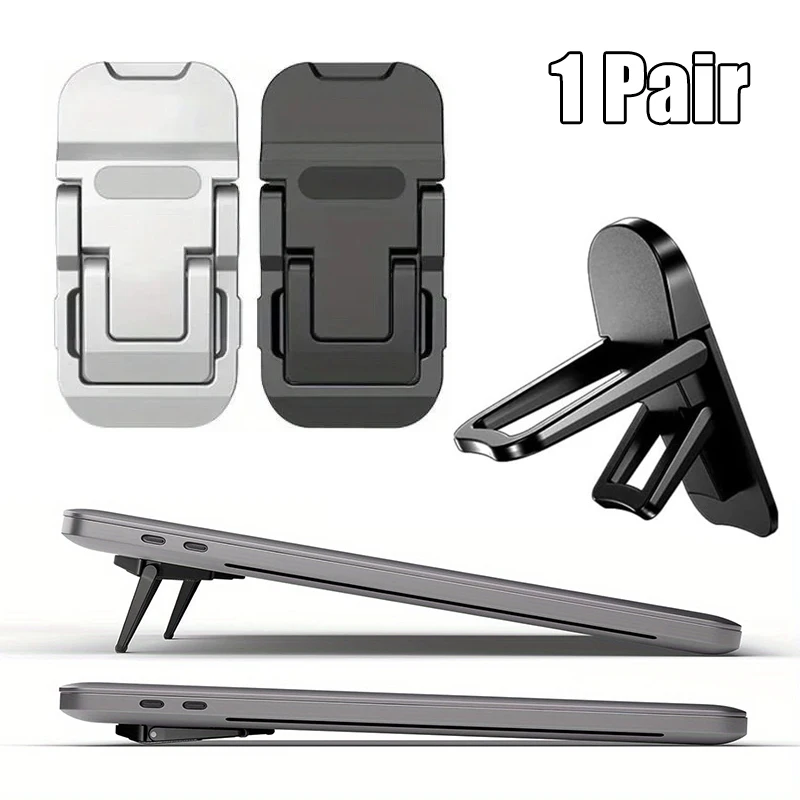1 Paar tragbarer Tastatur-Riser, selbstklebender Mini-Laptop-Ständer, unsichtbarer Computer-Tastaturständer für MacBook, Notebook-Ableitung