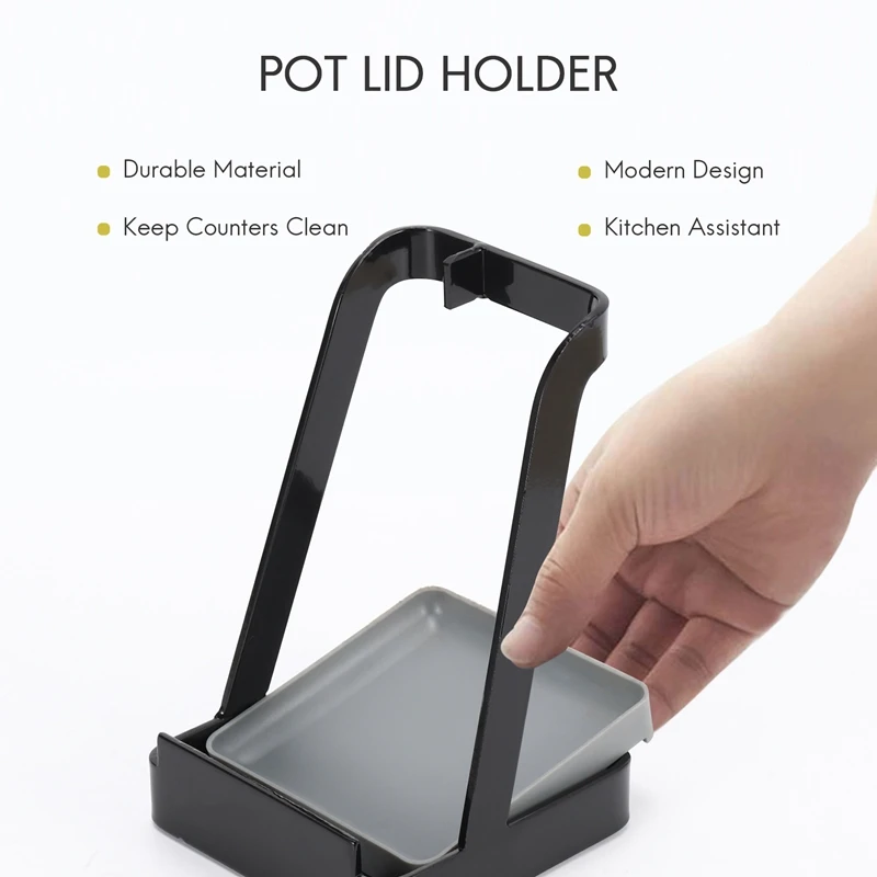 ステンレス製ポット蓋ホルダー、キッチンオーガナイザーラック、スプーンレストスタンド、調理器具、新品