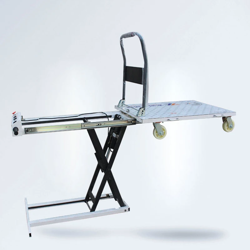 

Self-loading hand push manual mobile electro-hydraulic lifting scissor lift platform