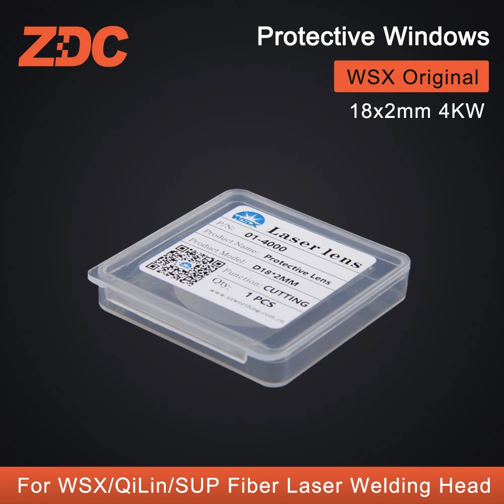 ZDC WSX lente protettiva per saldatura a mano Laser originale vetro protettivo 18*2/20*2/20*3/30*5mm per saldatrice WSX QiLin SUP