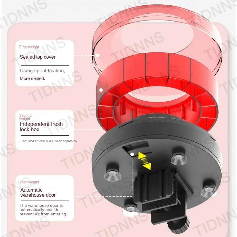 Newest Automatic Fish Feeder For Aquarium Automatic Food Dispenser With Timer Rechargeable Timer Feeder With LCD Display